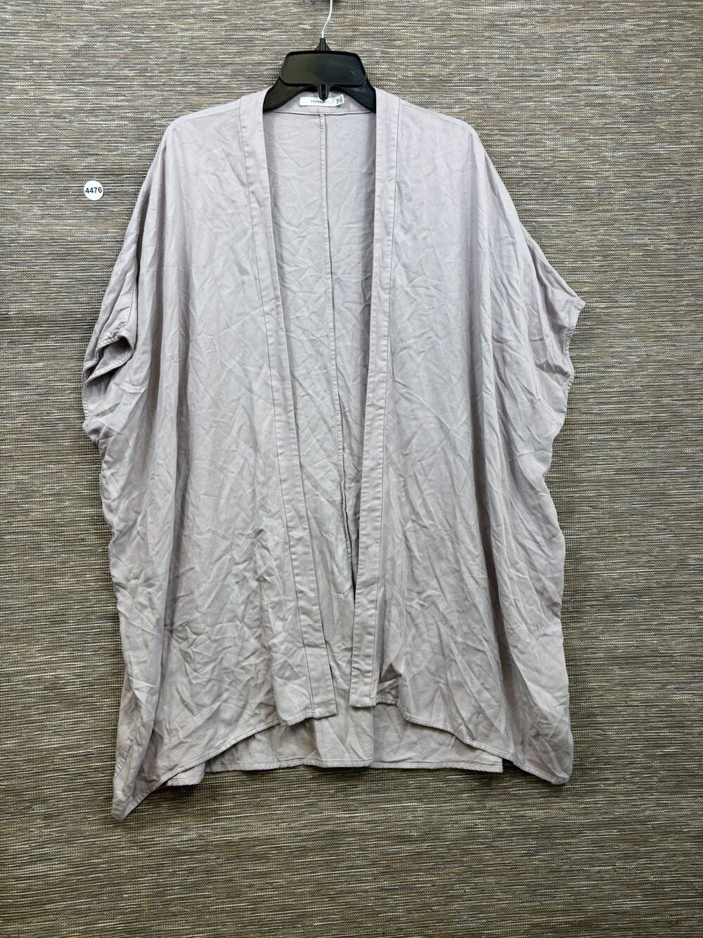 Talula Kimono Blouse Womens XXS/XS Beige Open Front Short Sleeve Top Lightweight